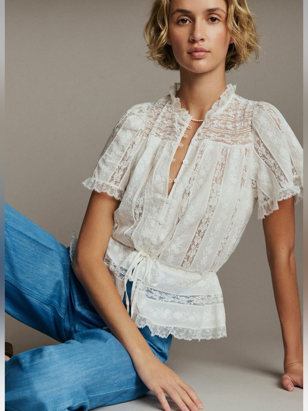 NWT Sezane Shenali Blouse - Size 6 - Picture 2 of 13